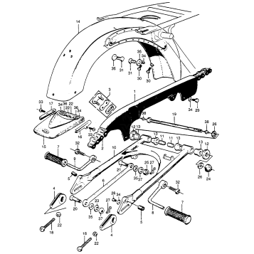 SWINGARM + REAR FENDER