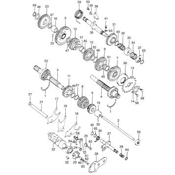 TRANSMISSION + GEARSHIFT DRUM