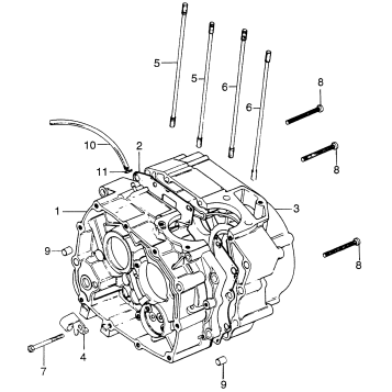 RIGHT CRANKCASE + LEFT CRANKCASE