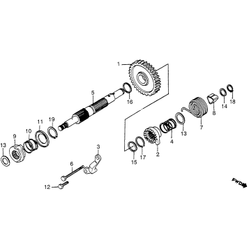KICK STARTER SPINDLE