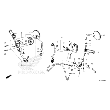 HANDLE SWITCH@LEVER@CABLE@MIRROR (CMX1100A/A2)