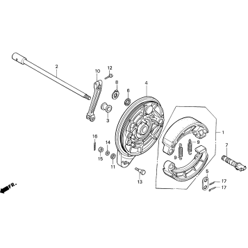 VT1100C REAR BRAKE PANEL