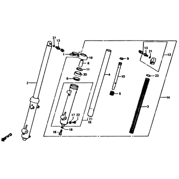 FRONT SHOCK ABSORBER 82-83