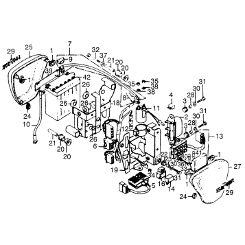 SIDE COVER + BATTERY + REGULATOR
