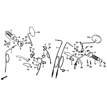 CONTROL LEVERS + SWITCHES + CABLES 79-82