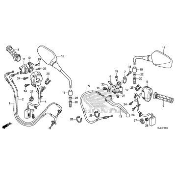 HANDLE LEVER + SWITCH + CABLE (NC700X/NC750XA)