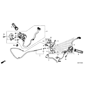 HANDLE LEVER@SWITCH@CABLE
