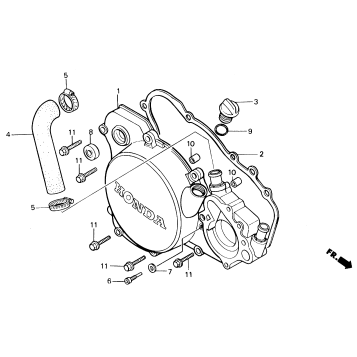 RIGHT CRANKCASE COVER 84-86