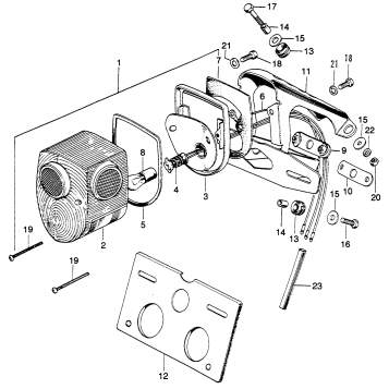 TAILLIGHT + NUMBER PLATE BRACKET I
