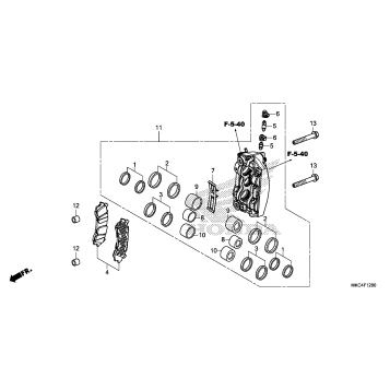 RIGHT FRONT BRAKE CALIPER