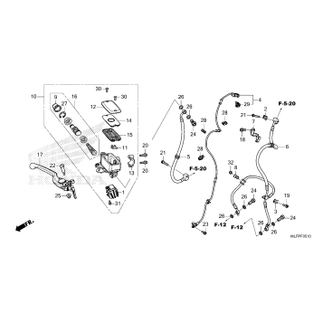 FRONT BRAKE MASTER       CYLINDER