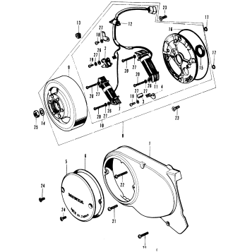 SL70 LEFT CRANKCASE COVER +