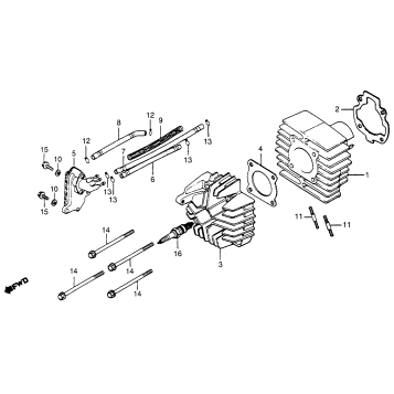 CYLINDER HEAD + CYLINDER + CONTROL BOX 81