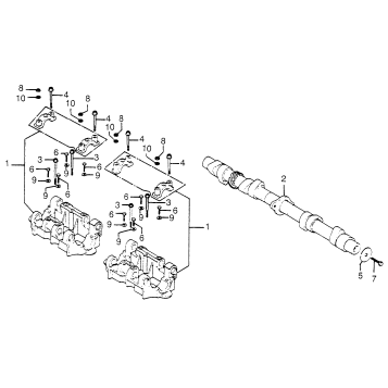 CAMSHAFT + CAMSHAFT HOLDER