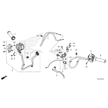 HANDLE LEVER@SWITCH@CABLE