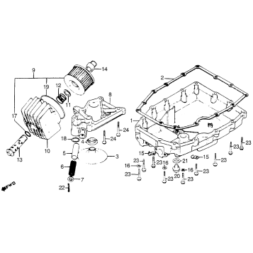 OIL FILTER + OIL PAN