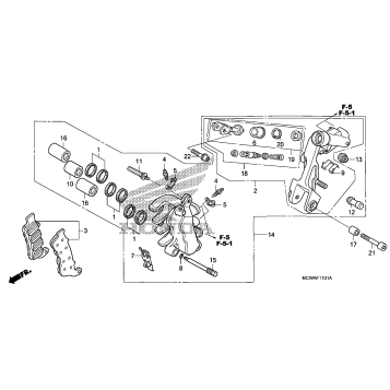 LEFT FRONT BRAKE CALIPER
