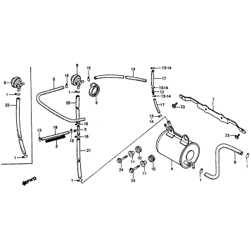 CANISTER I + PURGE CONTROL VALVE I