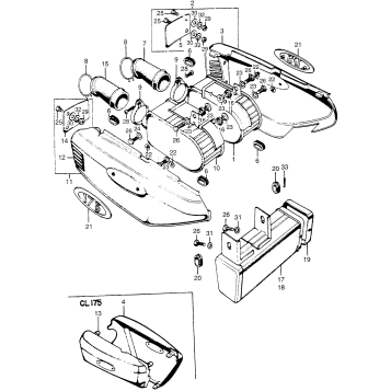 CB/CL175AIR CLEANER + TOOL BOX