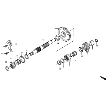 KICK STARTER SPINDLE