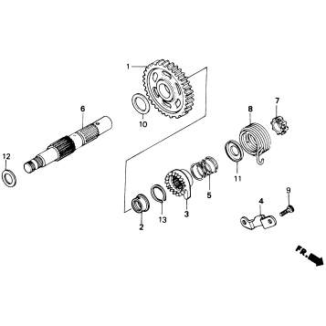 KICK STARTER SPINDLE