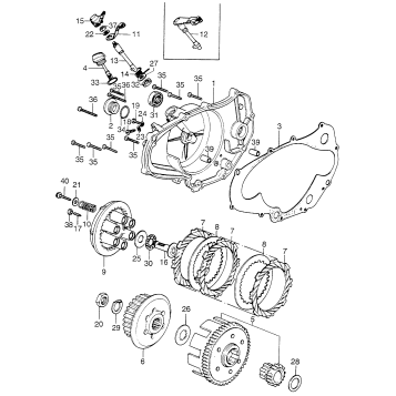 CLUTCH + RIGHT CRANKCASE COVER
