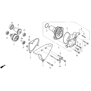 VT1100C2WATER PUMP 95-97