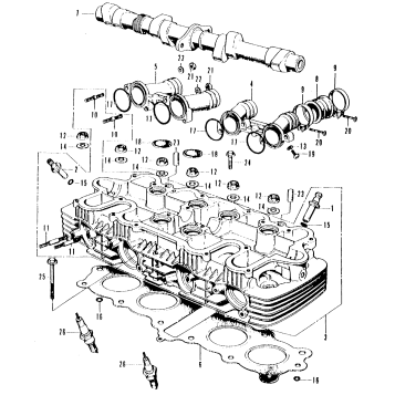 CYLINDER HEAD + CAMSHAFT