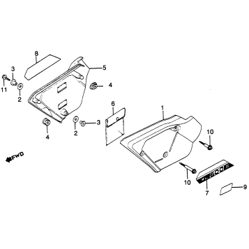 XL500S SIDE COVER 79-81