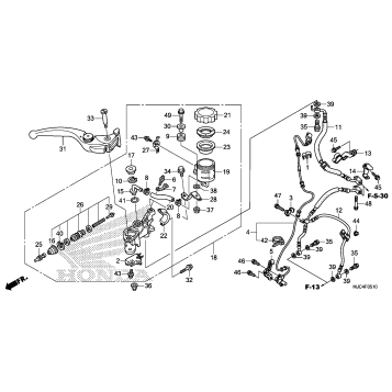 FRONT BRAKE MASTER       CYLINDER (CBR600RA)