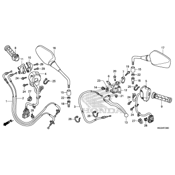 HANDLE LEVER@SWITCH@CABLE (NC700X/XA)