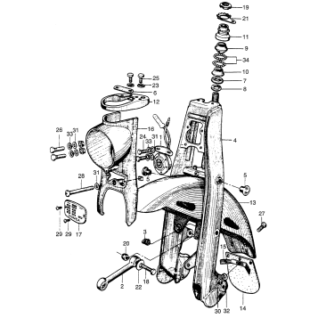 FRONT FORK + FRONT FENDER