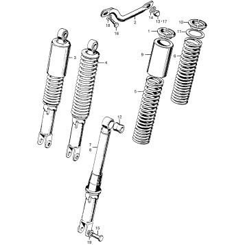 CB/CL175REAR SHOCK ABSORBER
