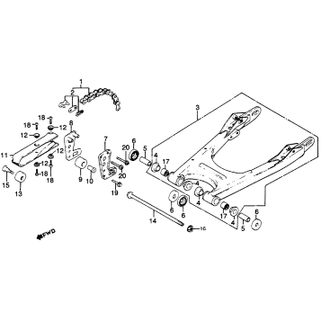 SWINGARM + DRIVE CHAIN 79