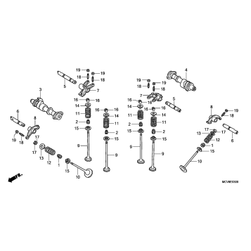 CAMSHAFT + VALVE