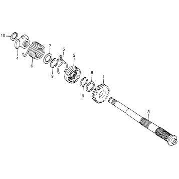 KICK STARTER SPINDLE
