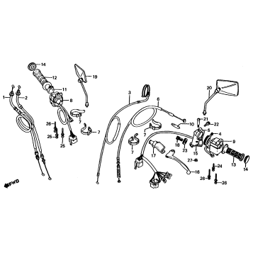 CONTROL LEVERS + SWITCHES + CABLES