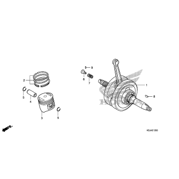 CRANKSHAFT + PISTON (CRF80F)