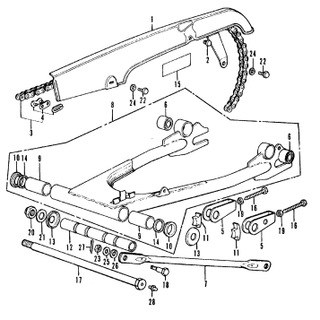 CHAIN CASE + SWINGARM