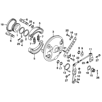 CB40TI FRONT BRAKE PANEL