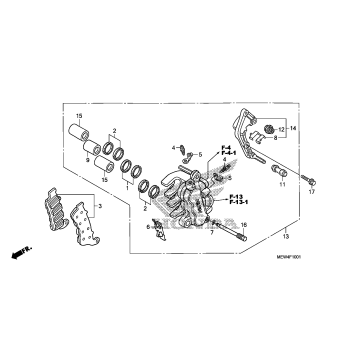LEFT FRONT BRAKE CALIPER