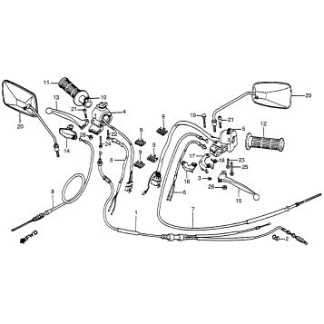 CONTROL LEVERS + CABLES + SWITCHES
