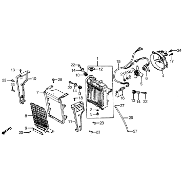 RADIATOR + COOLING FAN