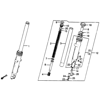CB750K/LFRONT FORK 79-80