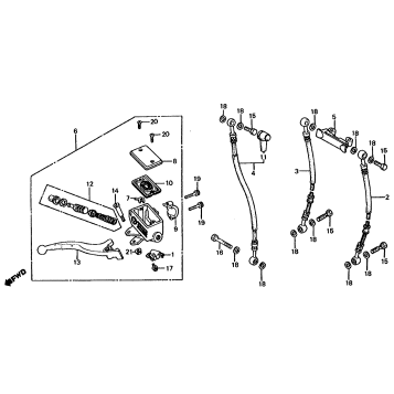 FRONT BRAKE MASTER + CYLINDER