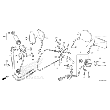 HANDLE LEVER@SWITCH@CABLE