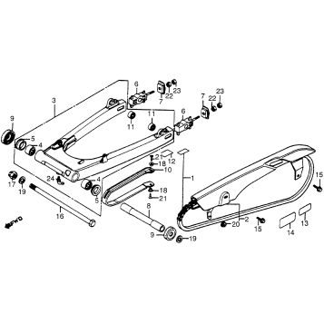 SWINGARM + CHAIN GUARD