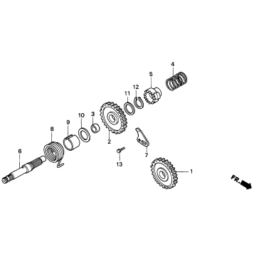 KICK STARTER SPINDLE