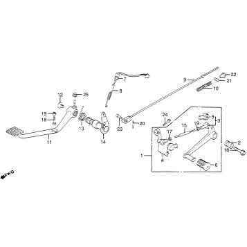 GEARSHIFT PEDAL + BRAKE PEDAL