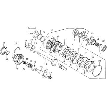 LOW CLUTCH + MAINSHAFT